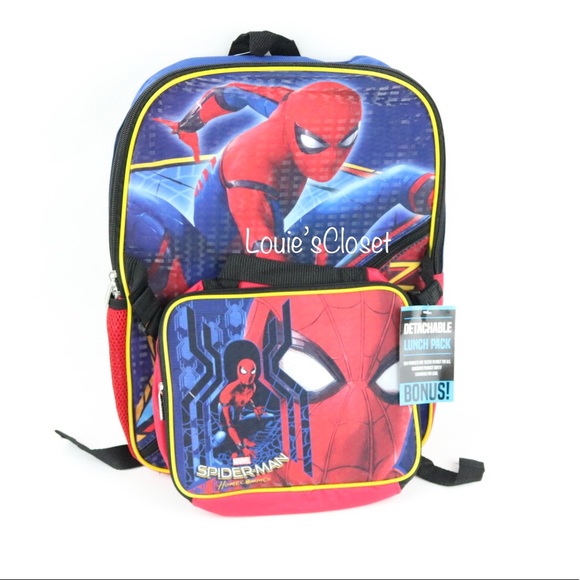 Spider-Man 16 in. Backpack with Lunch Box - Picture 2 of 7